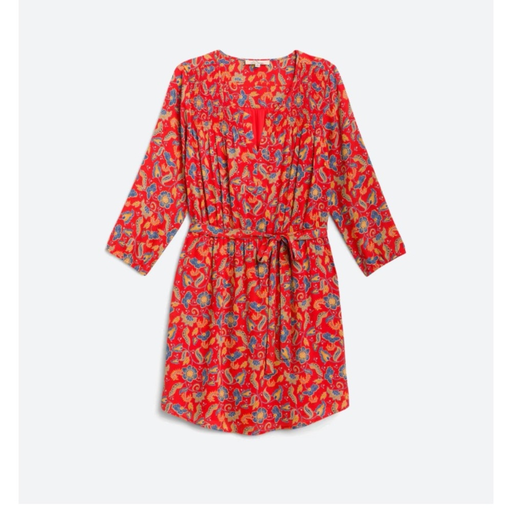 Les Serein Marietta Smocked Detail Dress M